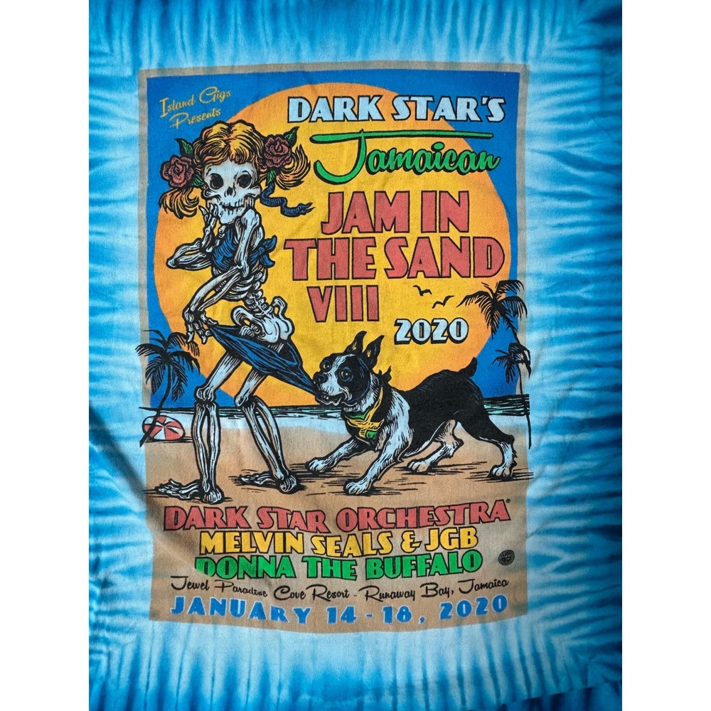 Dark Star Orchestra Jamaican Jam In The Sand VIII 2020 Tie Dye Grateful Dead Med - Picture 7 of 11